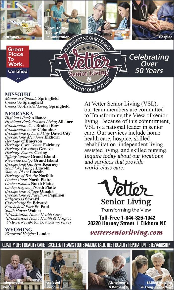 Vetter Senior Living - Handbook LLC Advertiser